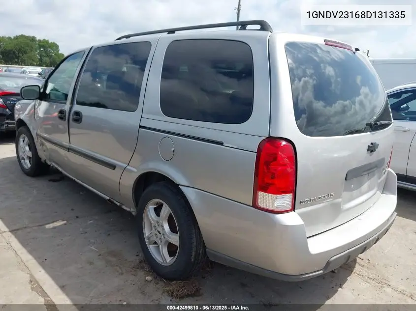 2008 Chevrolet Uplander Ls VIN: 1GNDV23168D131335 Lot: 42499810