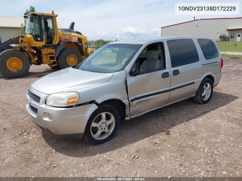 2008 Chevrolet Uplander Ls VIN: 1GNDV23138D172229 Lot: 42534902