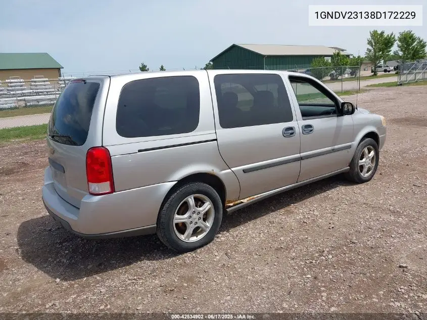 2008 Chevrolet Uplander Ls VIN: 1GNDV23138D172229 Lot: 42534902