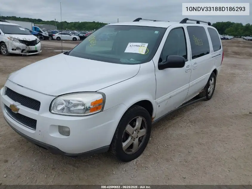 2008 Chevrolet Uplander Lt VIN: 1GNDV33188D186293 Lot: 42590653