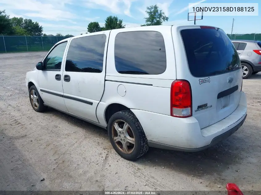 2008 Chevrolet Uplander Ls VIN: 1GNDV23158D188125 Lot: 42628624