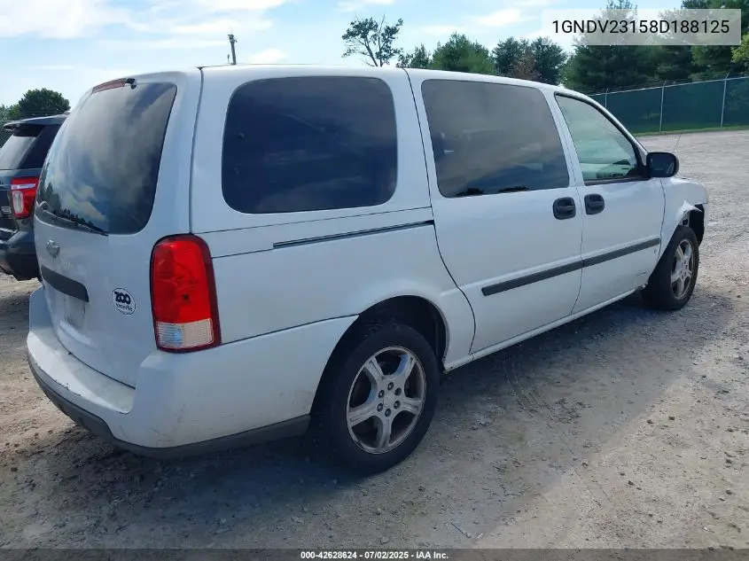 2008 Chevrolet Uplander Ls VIN: 1GNDV23158D188125 Lot: 42628624
