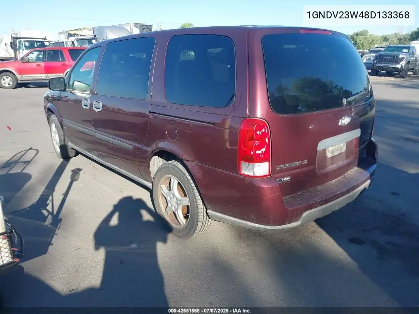 2008 Chevrolet Uplander Ls VIN: 1GNDV23W48D133368 Lot: 42651568