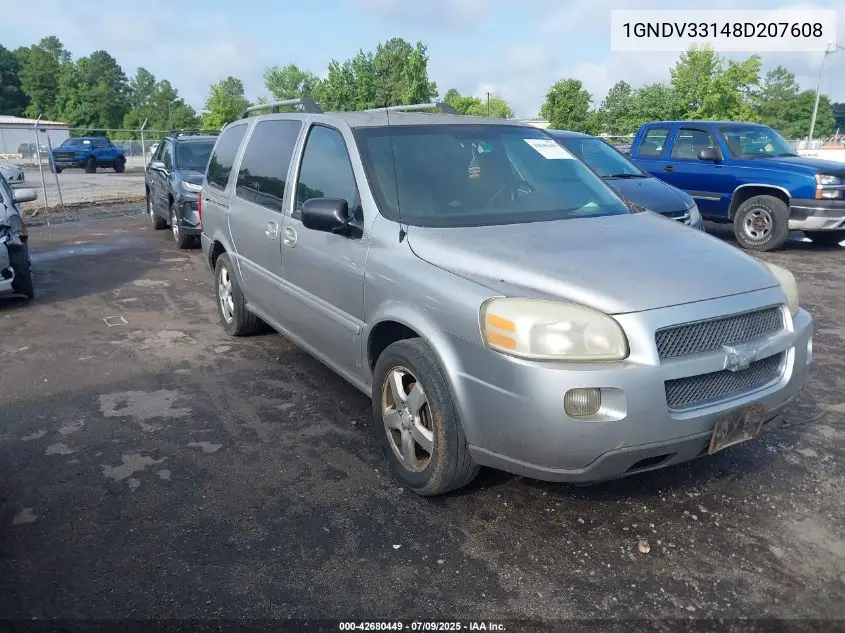 2008 Chevrolet Uplander Lt VIN: 1GNDV33148D207608 Lot: 42680449