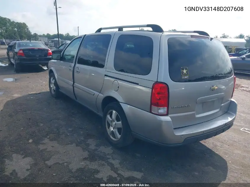 2008 Chevrolet Uplander Lt VIN: 1GNDV33148D207608 Lot: 42680449