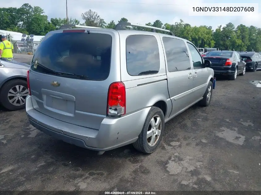 2008 Chevrolet Uplander Lt VIN: 1GNDV33148D207608 Lot: 42680449