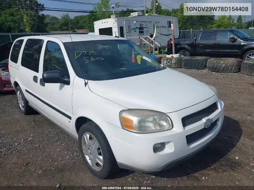 2008 Chevrolet Uplander Ls VIN: 1GNDV23W78D154408 Lot: 42687284