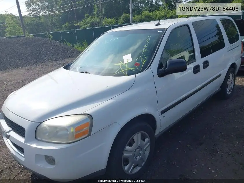 2008 Chevrolet Uplander Ls VIN: 1GNDV23W78D154408 Lot: 42687284