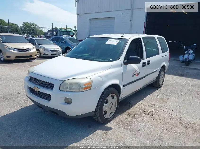 2008 Chevrolet Uplander Cargo VIN: 1GBDV13168D188500 Lot: 42692832