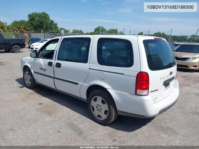 2008 Chevrolet Uplander Cargo VIN: 1GBDV13168D188500 Lot: 42692832