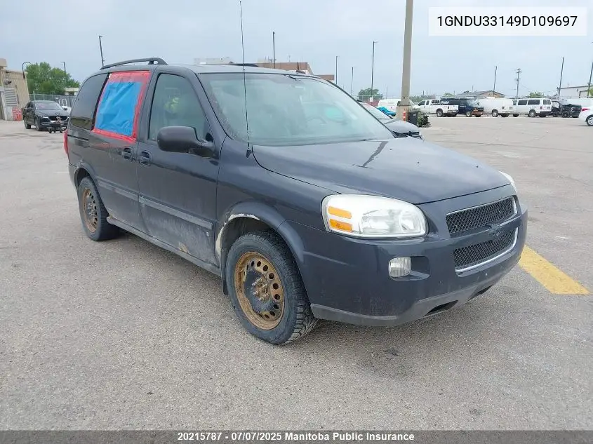 2009 Chevrolet Uplander Ls VIN: 1GNDU33149D109697 Lot: 20215787