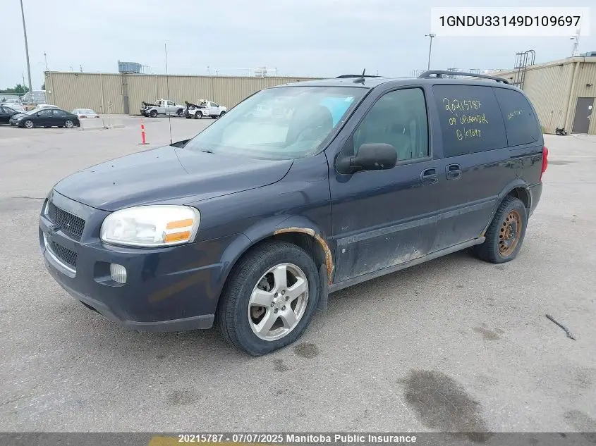 2009 Chevrolet Uplander Ls VIN: 1GNDU33149D109697 Lot: 20215787