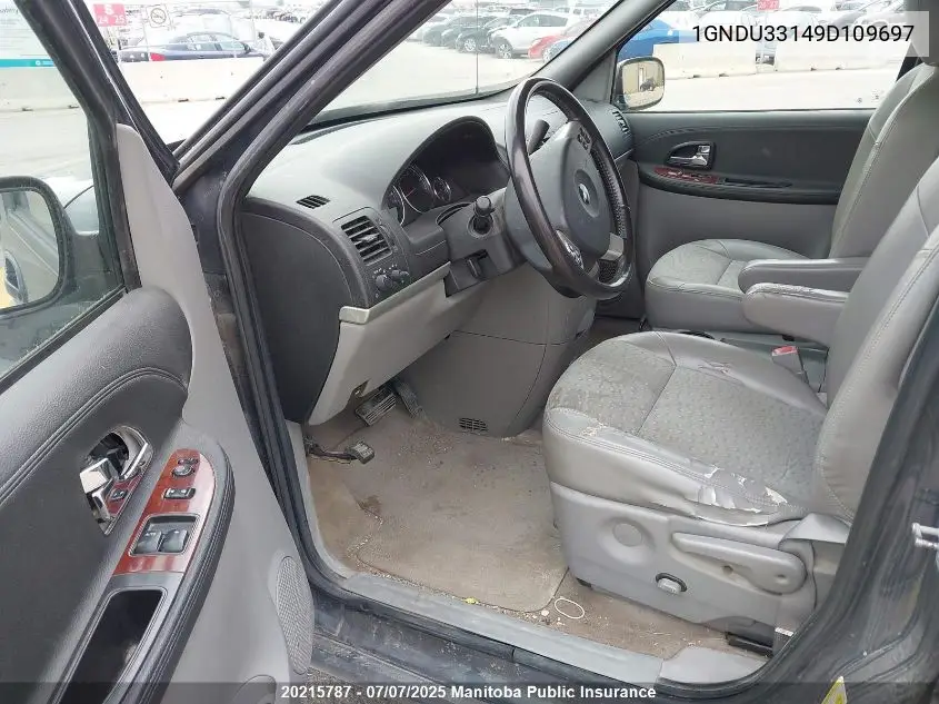 2009 Chevrolet Uplander Ls VIN: 1GNDU33149D109697 Lot: 20215787