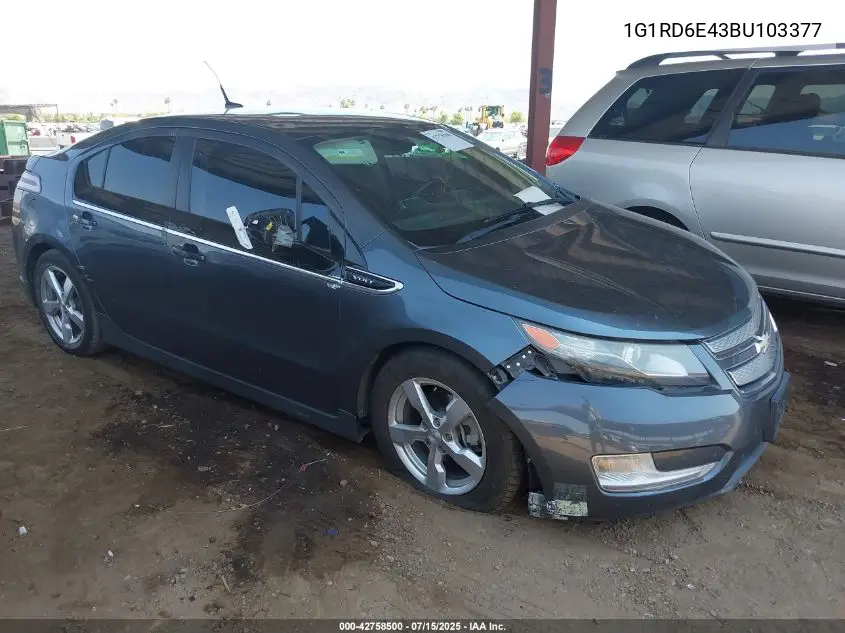 2011 Chevrolet Volt VIN: 1G1RD6E43BU103377 Lot: 42758500