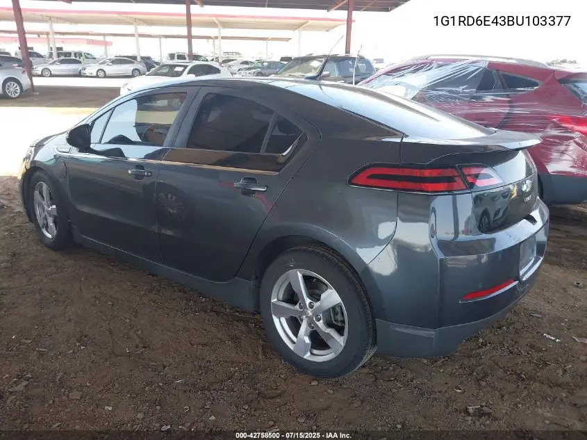 2011 Chevrolet Volt VIN: 1G1RD6E43BU103377 Lot: 42758500