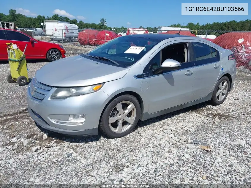 2011 Chevrolet Volt VIN: 1G1RC6E42BU103566 Lot: 42811152