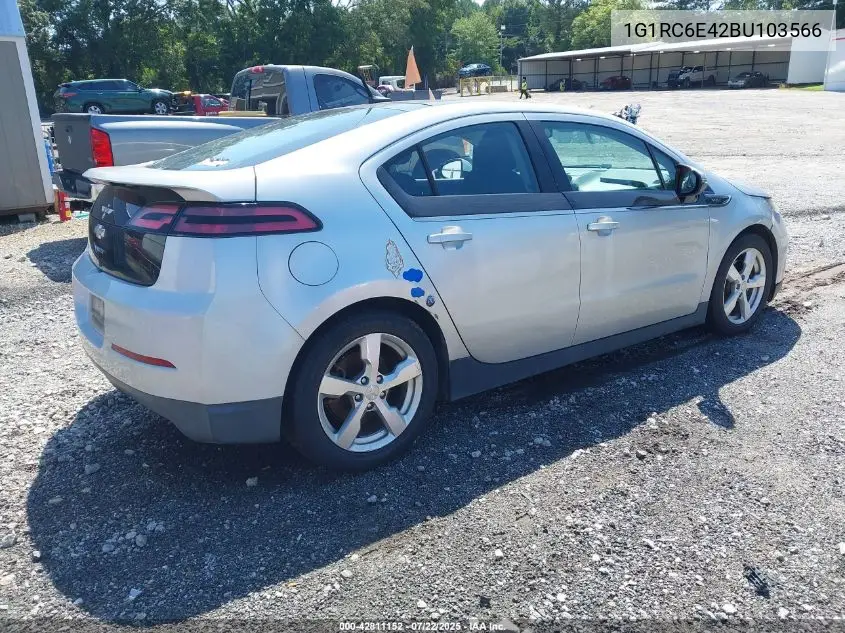2011 Chevrolet Volt VIN: 1G1RC6E42BU103566 Lot: 42811152