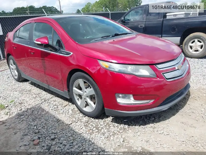 2012 Chevrolet Volt VIN: 1G1RA6E48CU104678 Lot: 42759517