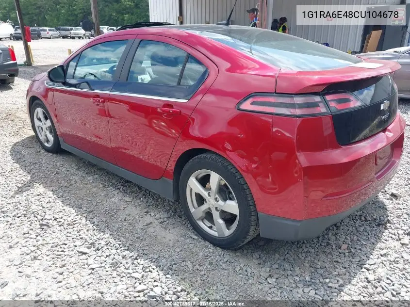 2012 Chevrolet Volt VIN: 1G1RA6E48CU104678 Lot: 42759517