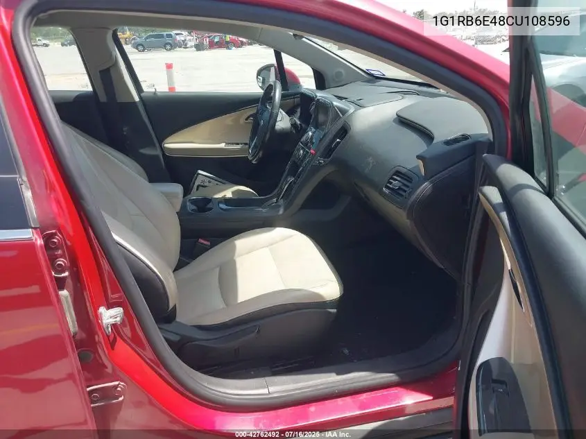 2012 Chevrolet Volt VIN: 1G1RB6E48CU108596 Lot: 42762492
