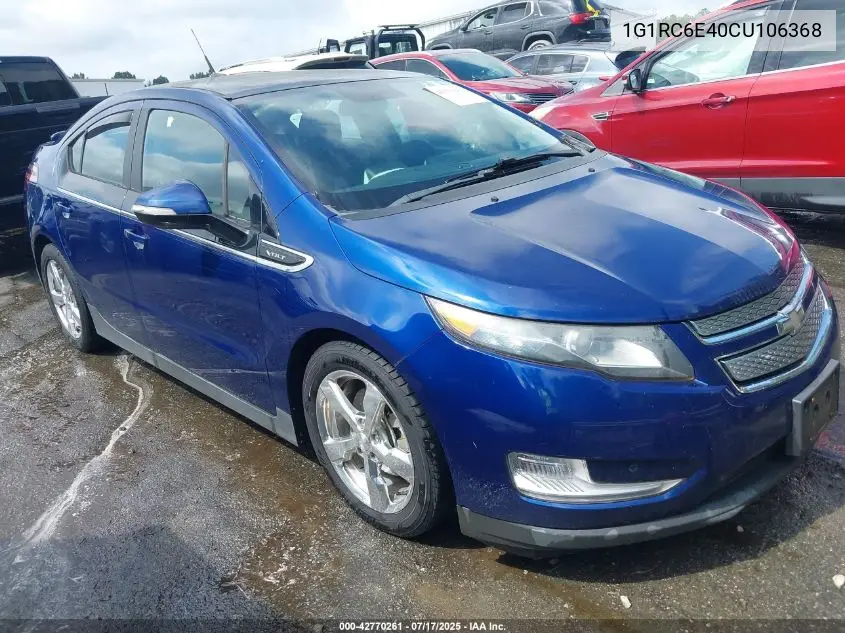 2012 Chevrolet Volt VIN: 1G1RC6E40CU106368 Lot: 42770261