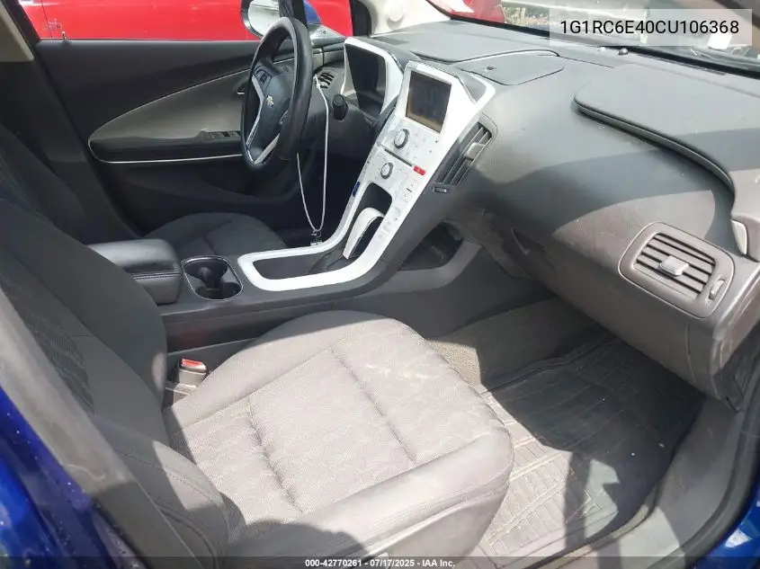 2012 Chevrolet Volt VIN: 1G1RC6E40CU106368 Lot: 42770261