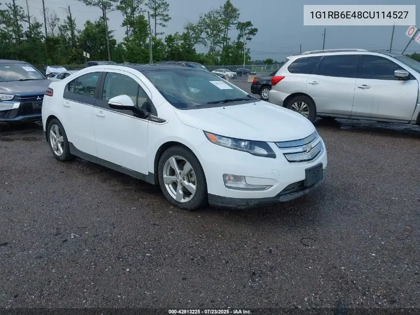 2012 Chevrolet Volt VIN: 1G1RB6E48CU114527 Lot: 42813225
