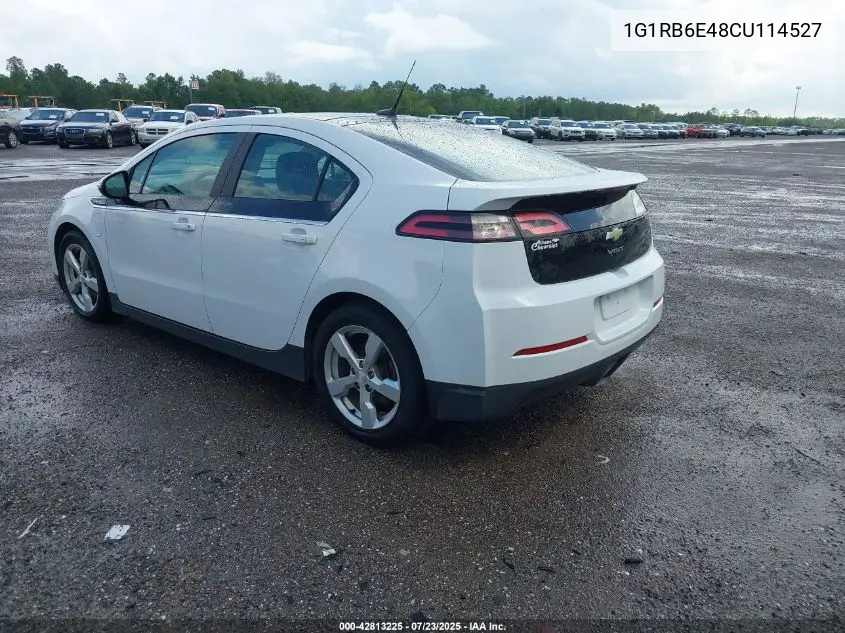 2012 Chevrolet Volt VIN: 1G1RB6E48CU114527 Lot: 42813225