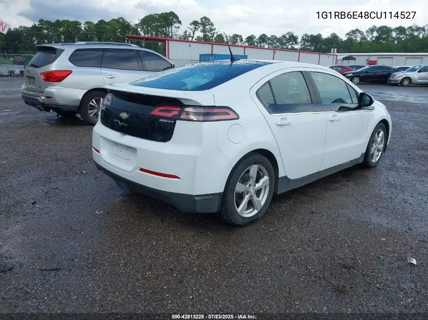 2012 Chevrolet Volt VIN: 1G1RB6E48CU114527 Lot: 42813225