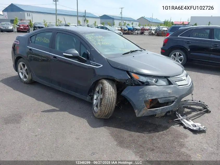 2015 Chevrolet Volt VIN: 1G1RA6E4XFU102726 Lot: 12348299