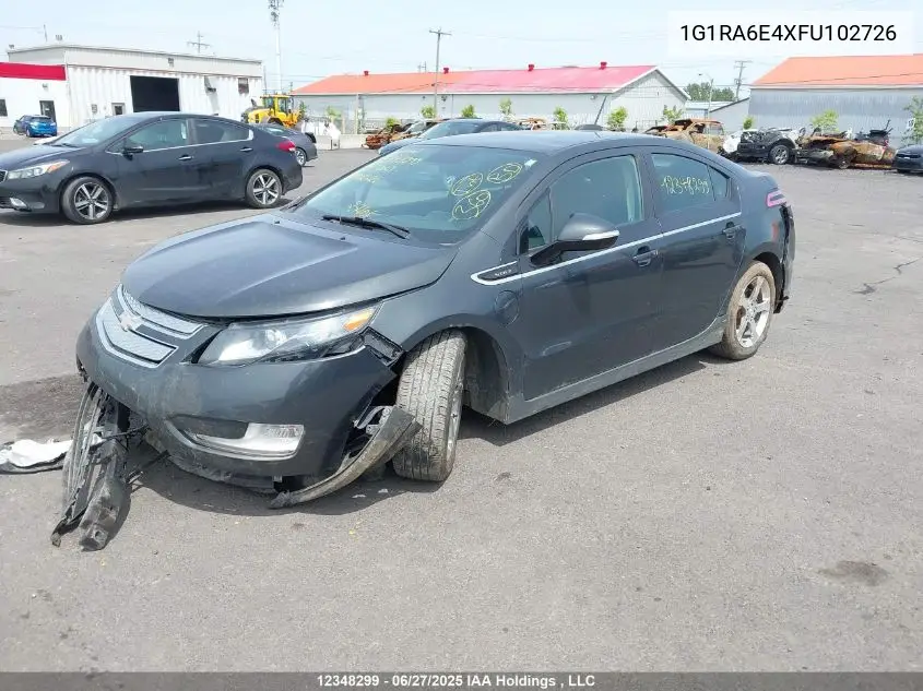 2015 Chevrolet Volt VIN: 1G1RA6E4XFU102726 Lot: 12348299