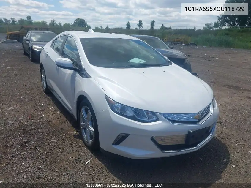 2016 Chevrolet Volt Lt VIN: 1G1RA6S5XGU118729 Lot: 12363661