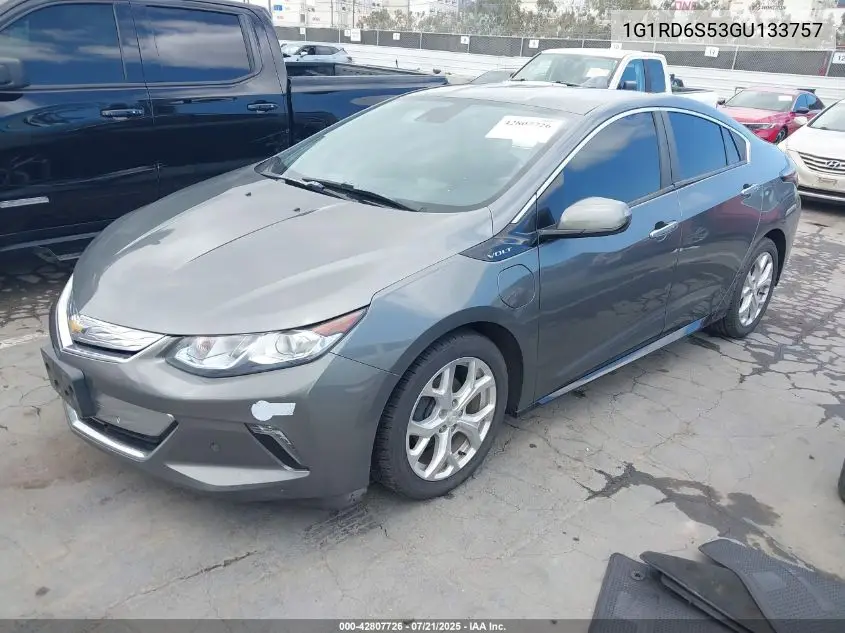 2016 Chevrolet Volt Premier VIN: 1G1RD6S53GU133757 Lot: 42807726