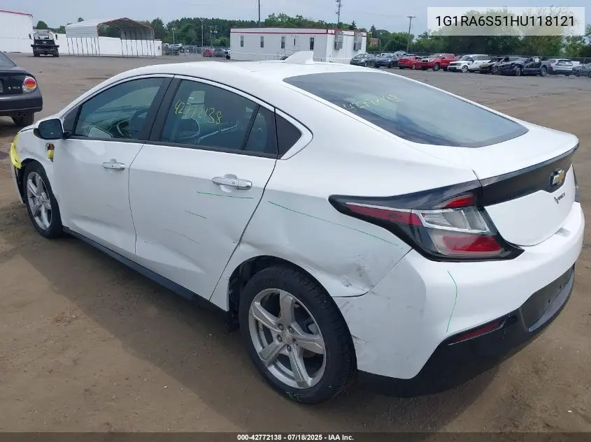 2017 Chevrolet Volt Lt VIN: 1G1RA6S51HU118121 Lot: 42772138