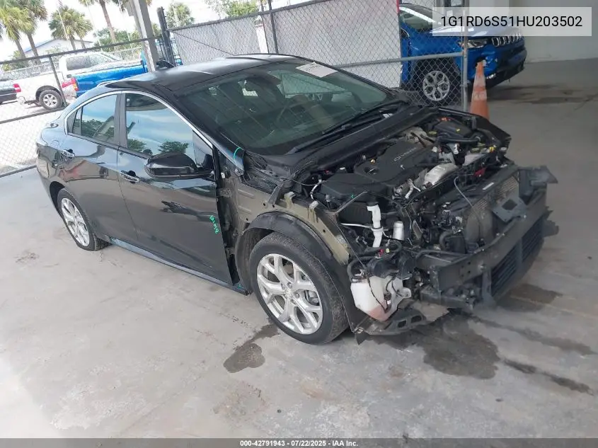 2017 Chevrolet Volt Premier VIN: 1G1RD6S51HU203502 Lot: 42791943