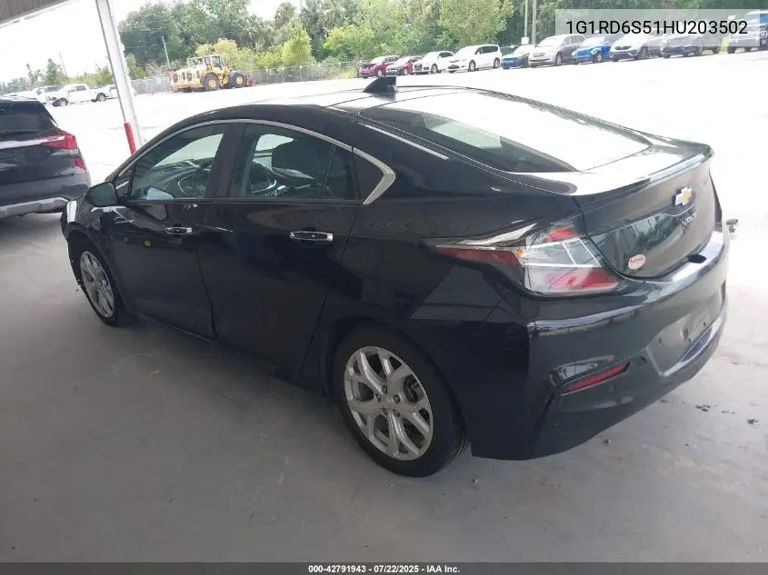 2017 Chevrolet Volt Premier VIN: 1G1RD6S51HU203502 Lot: 42791943