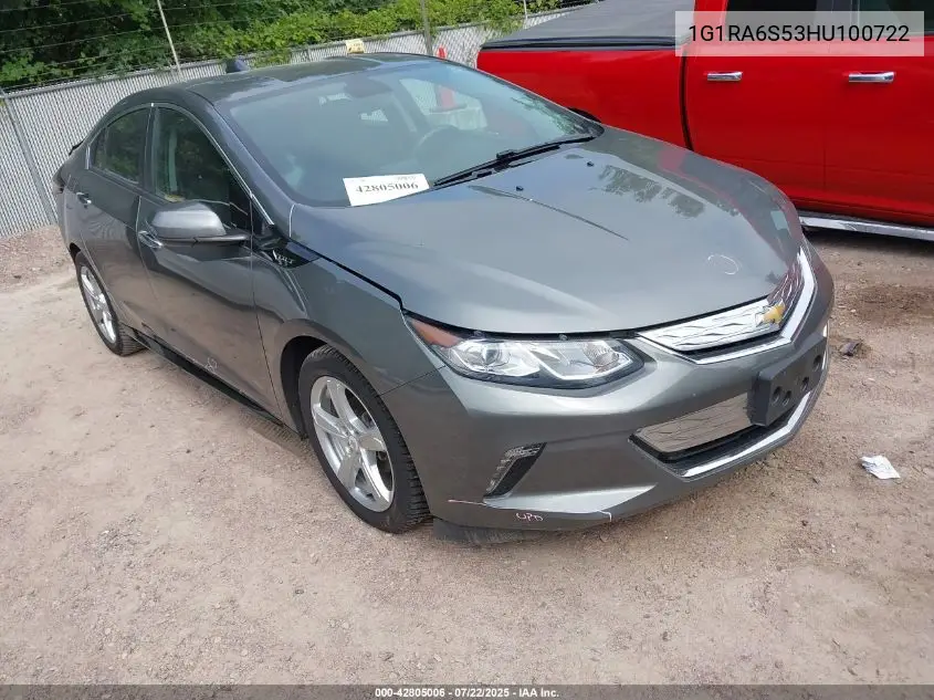 2017 Chevrolet Volt Lt VIN: 1G1RA6S53HU100722 Lot: 42805006