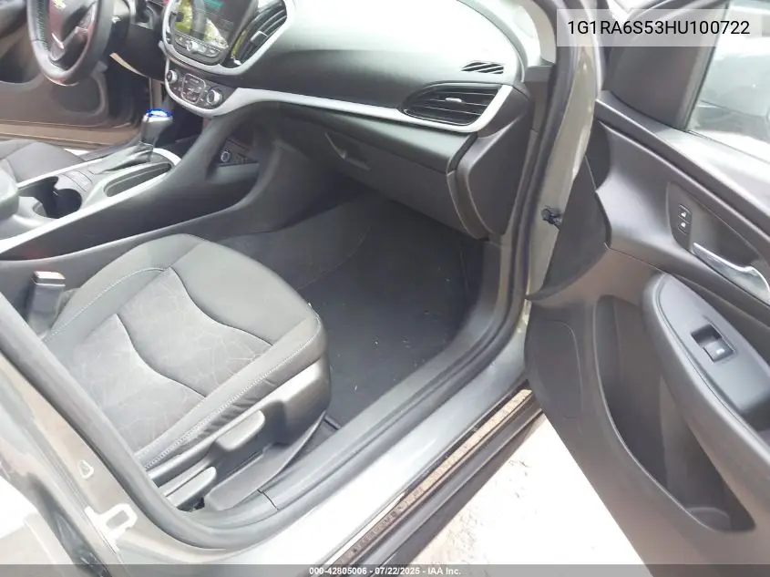 2017 Chevrolet Volt Lt VIN: 1G1RA6S53HU100722 Lot: 42805006