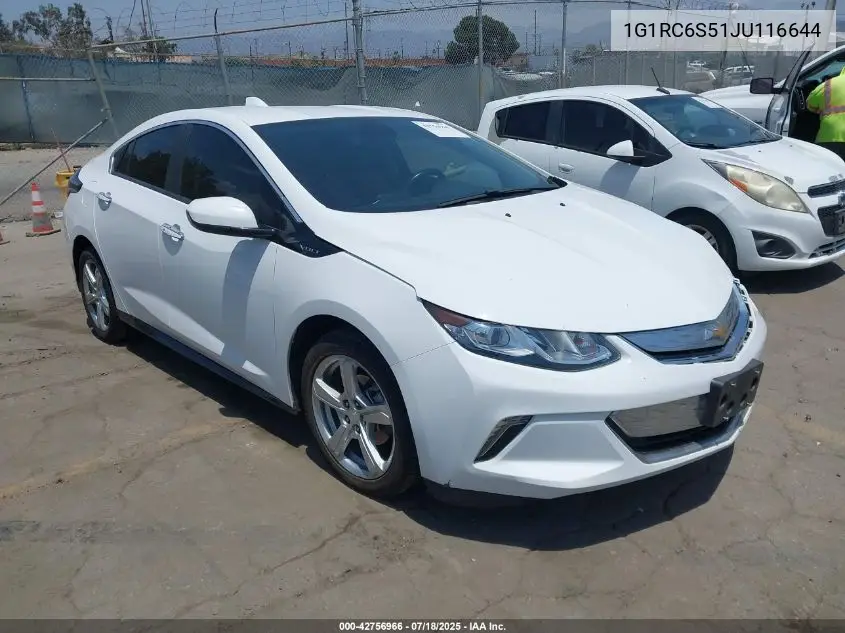 2018 Chevrolet Volt Lt VIN: 1G1RC6S51JU116644 Lot: 42756966