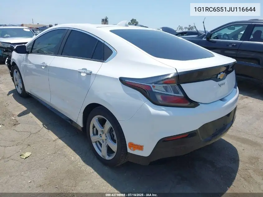 2018 Chevrolet Volt Lt VIN: 1G1RC6S51JU116644 Lot: 42756966