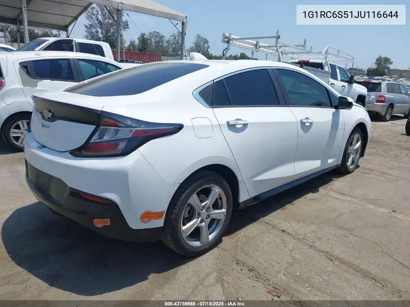 2018 Chevrolet Volt Lt VIN: 1G1RC6S51JU116644 Lot: 42756966
