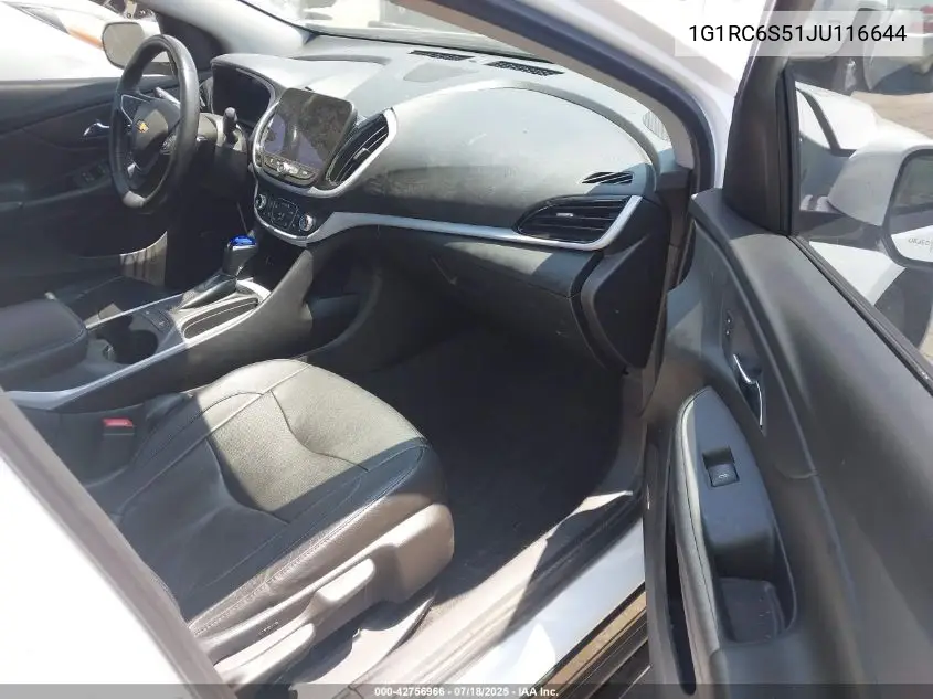 2018 Chevrolet Volt Lt VIN: 1G1RC6S51JU116644 Lot: 42756966
