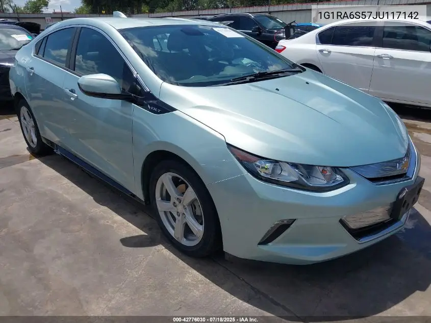 2018 Chevrolet Volt Lt VIN: 1G1RA6S57JU117142 Lot: 42776030