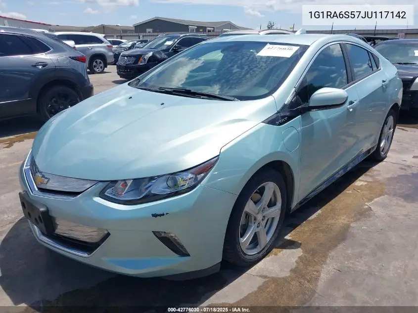 2018 Chevrolet Volt Lt VIN: 1G1RA6S57JU117142 Lot: 42776030