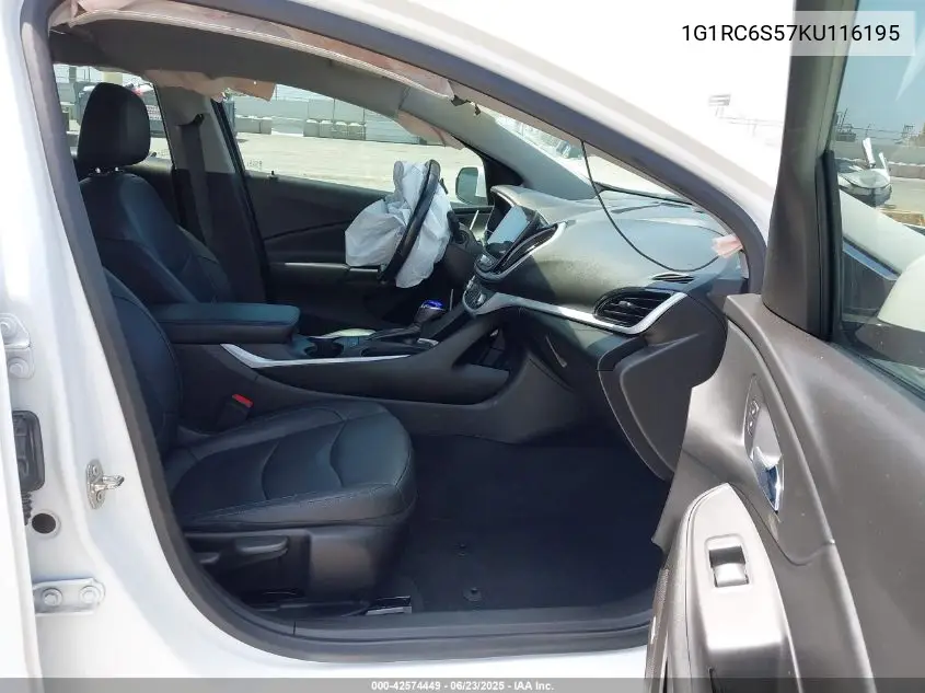 2019 Chevrolet Volt Lt VIN: 1G1RC6S57KU116195 Lot: 42574449