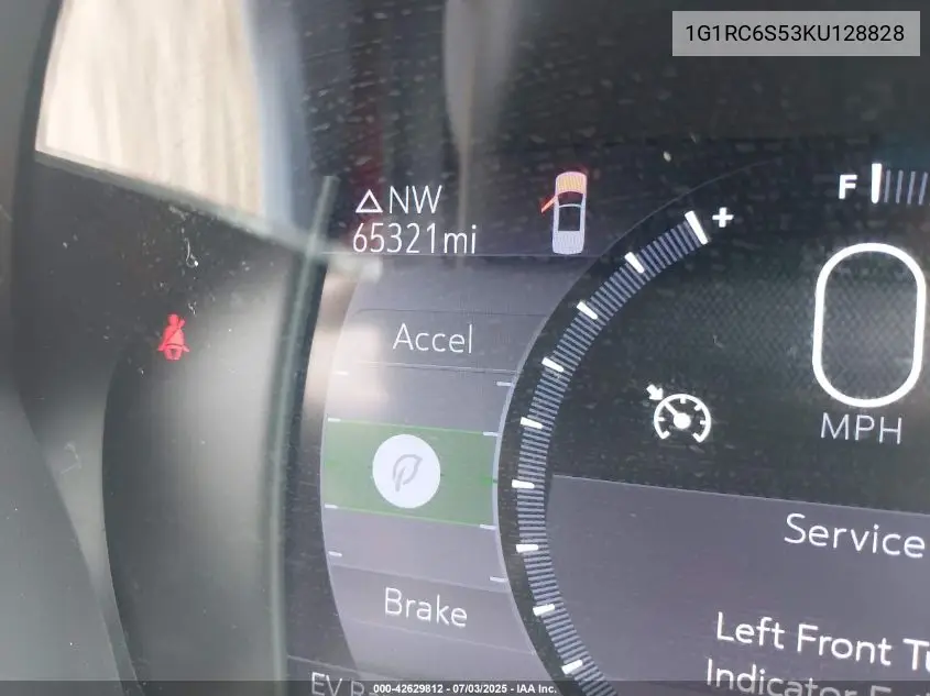 2019 Chevrolet Volt Lt VIN: 1G1RC6S53KU128828 Lot: 42629812