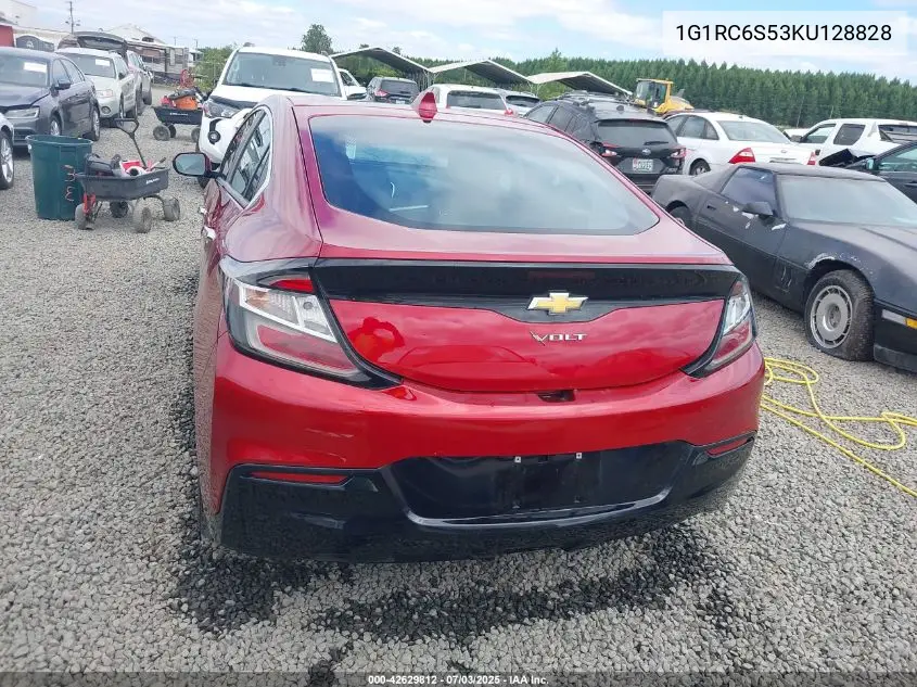 2019 Chevrolet Volt Lt VIN: 1G1RC6S53KU128828 Lot: 42629812