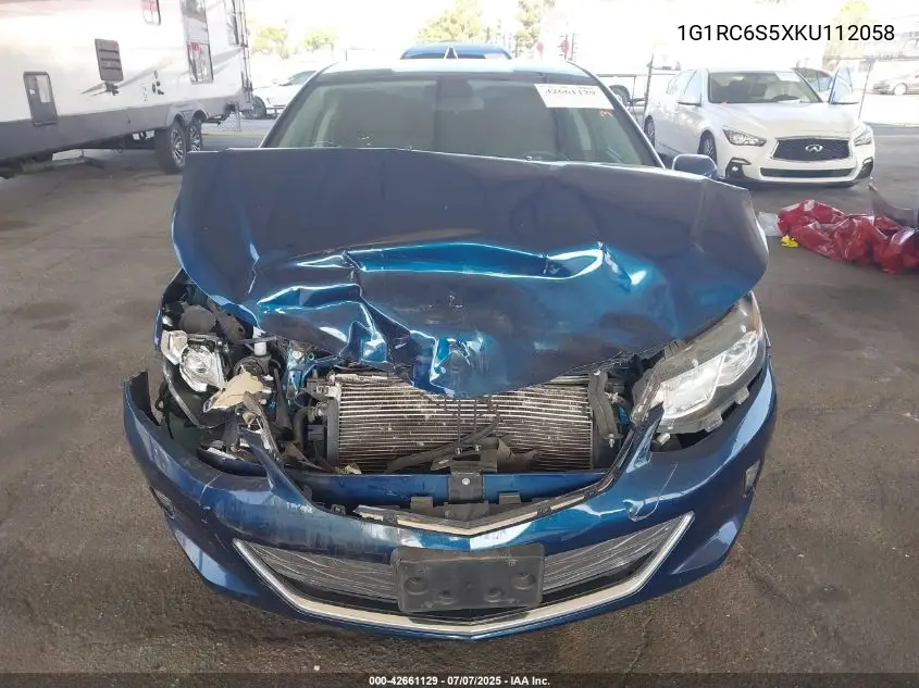 2019 Chevrolet Volt Lt VIN: 1G1RC6S5XKU112058 Lot: 42661129