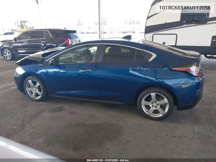 2019 Chevrolet Volt Lt VIN: 1G1RC6S5XKU112058 Lot: 42661129