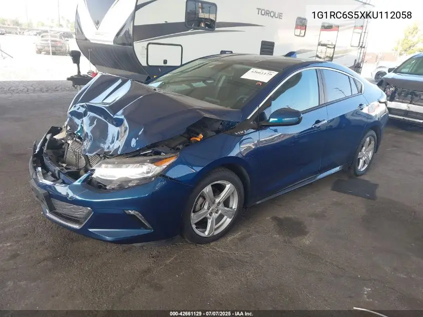 2019 Chevrolet Volt Lt VIN: 1G1RC6S5XKU112058 Lot: 42661129